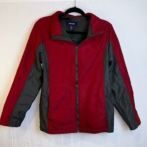 Cherokee Red and Gray Jacket XL Zip down like new Front Pockets Warm.
